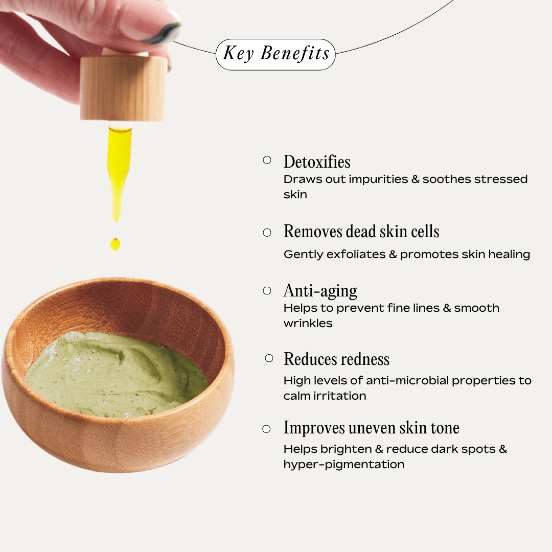 FRENCH GREEN CLAY MASK & CALMING MASK OIL SET - PERL Cosmetics