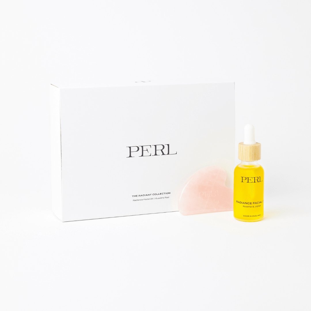 Radiance Facial Oil & Gua Sha Tool Set - PERL Cosmetics